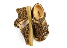 Angulus sandal leopard med spænder og velcro